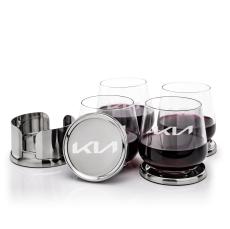 Baldoni Coasters & Garland Stemless Wine Set - Corporate Gifts