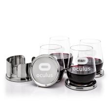 Baldoni Coasters & Germain Stemless Wine Set - Corporate Gifts