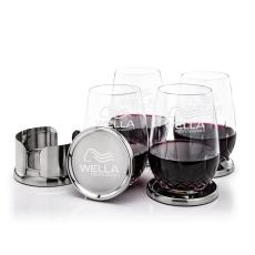 Baldoni Coasters & Templeton Stemless Wine Set - Corporate Gifts
