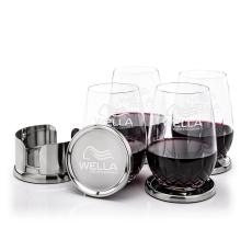 Baldoni Coasters & Templeton Stemless Wine Set - Barware