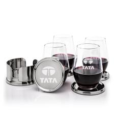 Baldoni Coasters & Vale Stemless Wine Set - Corporate Gifts
