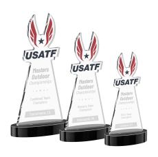 EdgeCraft Black (via Air) on Alberton Base Unique Crystal Award - Awards and Trophies