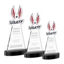 EdgeCraft Black (via Air) on Alberton Base Unique Crystal Award