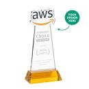 EdgeCraft Amber (via Air) on Hartford Base Unique Crystal Award