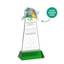 EdgeCraft Green (via Air) on Hartford Base Unique Crystal Award