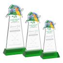 EdgeCraft Green (via Air) on Hartford Base Unique Crystal Award