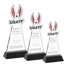 EdgeCraft Black (via Air) on Hartford Base Unique Crystal Award - Awards and Trophies