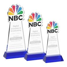 EdgeCraft Blue (via Air) on Hartford Base Unique Crystal Award - Awards and Trophies