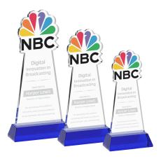 EdgeCraft Blue (via Air) on Hartford Base Unique Crystal Award - Awards and Trophies