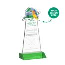 EdgeCraft Green (via Air) on Mitered Base Unique Crystal Award