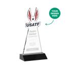 EdgeCraft Black (via Air) on Mitered Base Unique Crystal Award