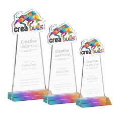EdgeCraft Prismatic (via Air) on Mitered Base Unique Crystal Award - Awards and Trophies