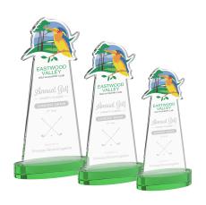 EdgeCraft Green (via Ocean) on Alberton Base Unique Crystal Award - Awards and Trophies