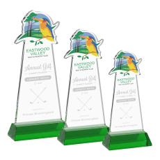 EdgeCraft Green (via Ocean) on Hartford Base Unique Crystal Award - Awards and Trophies