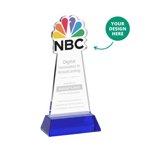 EdgeCraft Blue (via Ocean) on Hartford Base Unique Crystal Award