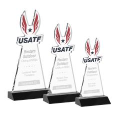 EdgeCraft Black (via Ocean) on Mitered Base Unique Crystal Award - Awards and Trophies