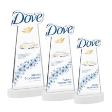 EdgeCraft Full Color Unique on Alberton Base-White (via Air) Crystal Award - Awards and Trophies