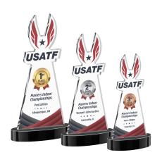 EdgeCraft Full Color Black (via Ocean) on Alberton Base Unique Crystal Award - Awards and Trophies