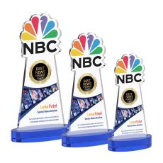 EdgeCraft Full Color Blue (via Ocean) on Alberton Base Unique Crystal Award - Awards and Trophies