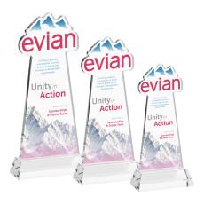 EdgeCraft Full Color Clear (via Ocean) on Hartford Base Unique Crystal Award - Awards and Trophies