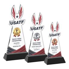 EdgeCraft Full Color Black (via Ocean) on Hartford Base Unique Crystal Award - Awards and Trophies