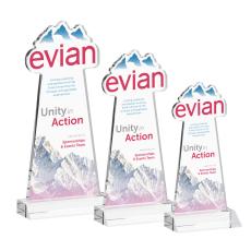 EdgeCraft Full Color Unique on Mitered Base-Clear (via Ocean) Crystal Award - Awards and Trophies