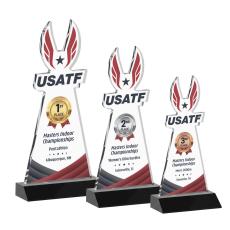 EdgeCraft Full Color Unique on Mitered Base-Black (via Ocean) Crystal Award - Awards and Trophies