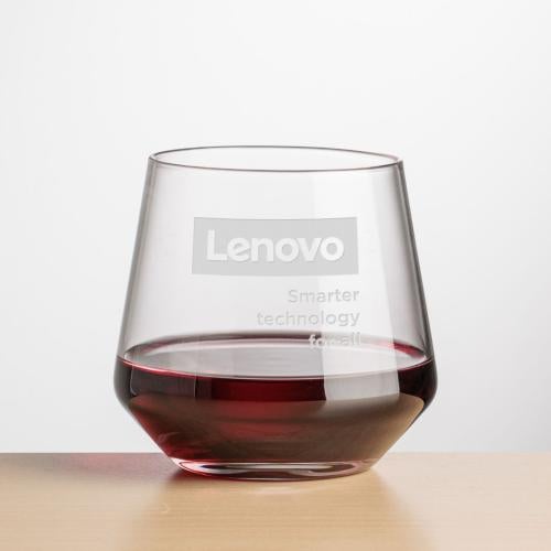 Corporate Gifts - Barware - Wine Glasses - Tucson Stemless Wine - Deep Etch