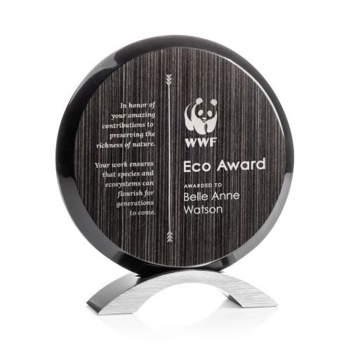Awards and Trophies - Eco and Wood Awards - Donavan Slatewood Silver Circle Wood Award