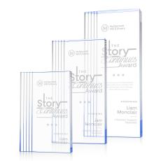 Haverton Blue Rectangle Acrylic Award - Acrylic Awards