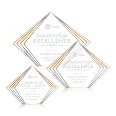 Crawford Gold Diamond Acrylic Award - Acrylic Awards