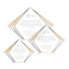 Crawford Gold Diamond Acrylic Award - Diamond Awards