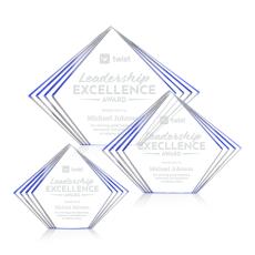 Crawford Blue Diamond Acrylic Award - Diamond Awards