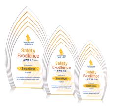 Turello Full Color Gold Peaks Acrylic Award - Acrylic Awards