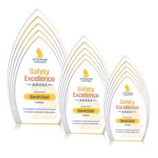 Turello Full Color Gold Peaks Acrylic Award - Acrylic Awards