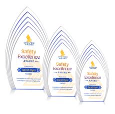 Turello Full Color Blue Peaks Acrylic Award - Acrylic Awards