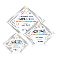 Crawford Full Color Clear Diamond Acrylic Award - Awards and Trophies