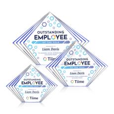 Crawford Full Color Blue Diamond Acrylic Award - Diamond Awards