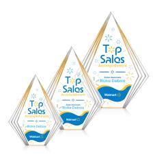 Brantley Full Color Gold Diamond Acrylic Award - Awards and Trophies