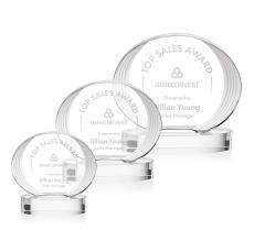 Sheraton Clear on Base Circle Crystal Award - Crystal Awards