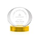 Sheraton Gold on Base Circle Crystal Award