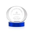 Sheraton Blue on Base Circle Crystal Award