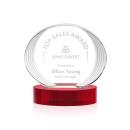 Sheraton Red on Base Circle Crystal Award