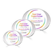 Sheraton Full Color Circle Crystal Award - Crystal Awards