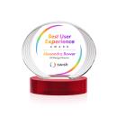 Sheraton Full Color Red on Base Circle Crystal Award