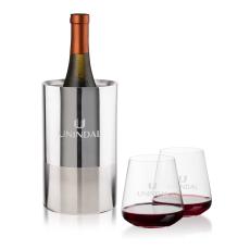 Catania Wine Cooler & Breckland Stemless Wine Set - Corporate Gifts