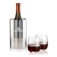 Catania Wine Cooler & Crestview Stemless Wine Set - Corporate Gifts