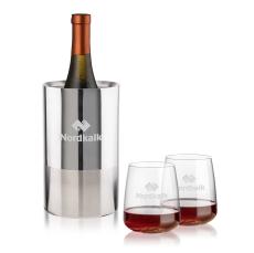 Catania Wine Cooler & Dunhill Stemless Wine Set - Corporate Gifts