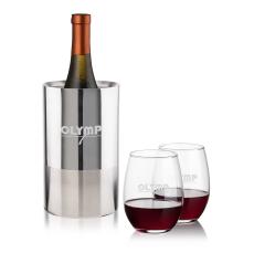 Catania Wine Cooler & Stanford Stemless Wine Set - Corporate Gifts