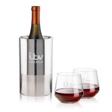 Catania Wine Cooler & Sturgis Stemless Wine Set - Corporate Gifts